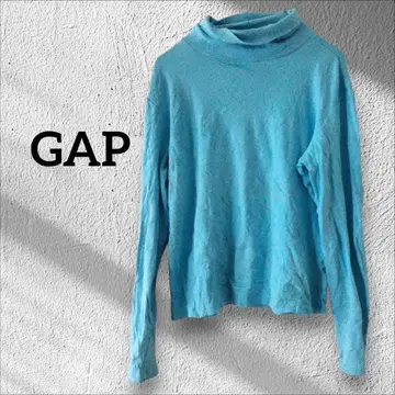 1점 한정 GAP 스카이블루 터틀넥 긴팔 티셔츠 상의 [ M ]