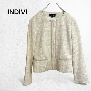 인디비 노카라 자켓 트위드조 포멀 일본제 고급 36