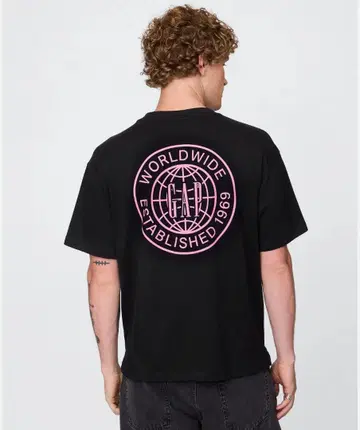GAP 블랙 T셔츠 월드와이드 로고