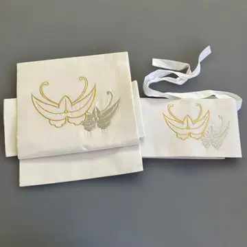 만든 오비, 창포 자수, 고급스러운 광택