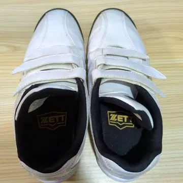 ZETT 화이트 트레이닝 슈즈 벨크로식