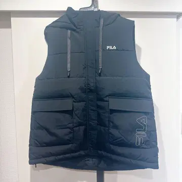 새상품 택 FILA 휠라 여성용 충전솜 베스트 M 블랙 아우터 골프