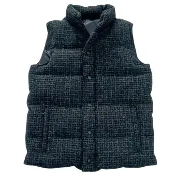 고품질 Harriss 해리스 MOON사 트위드 울 다운 베스트 40