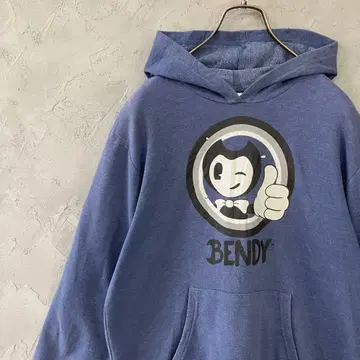 빈티지 BENDY 후드티 풀오버 빅 프린트 구제 의류 IW21