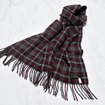 새상품급 레리안 캐시미어 모헤어 체크 머플러