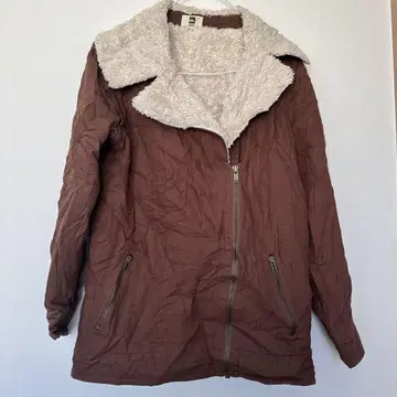 QSQ [S.M] 브라운 모즈 코트 브라운 복슬복슬