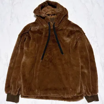 마스터 키 에코 퍼 후드티 브라운 리브 M 상당