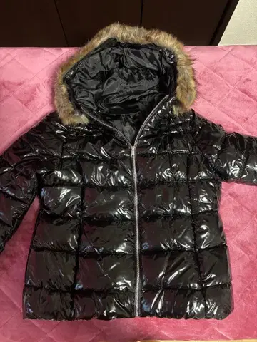 y2k 블랙 다운 자켓 퍼 포함