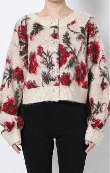 jouetie 패턴 모헤어라이크 2WAY 가디건