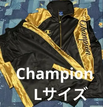 Champion 스포츠 저리 블랙/금 상하의 세트 L 사이즈