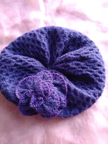 ANNA S'UI 안나 수이 퍼플 보라색 니트 모자