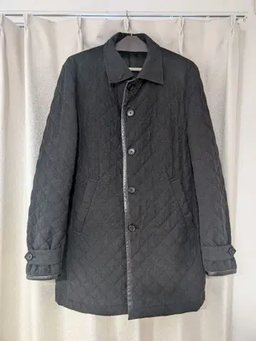 TAKEO KIKUCHI 블랙 체스터 코트