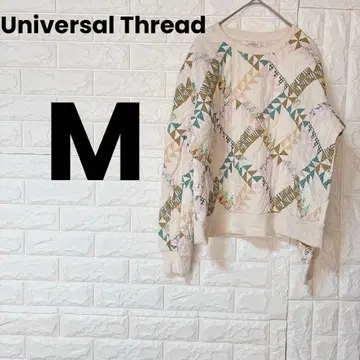 유니버설 스레드 [M] 기하학 패턴 맨투맨 퀼트 원단