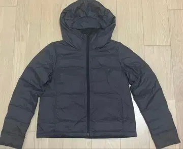 MUJI 후드 부착 블랙 다운 자켓 M