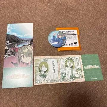 유루캠 10주년 기념전 픽처 티켓풍 카드 나카츠가와 메이 캔뱃지