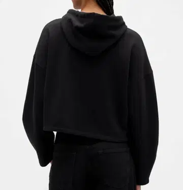 GAP 블랙 크롭 후드티