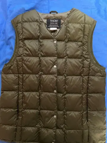 TAION 이너 다운 베스트 올리브 여성용 L