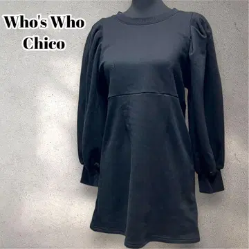 후즈 후 치코 하프 지퍼 맨투맨 미니 원피스 블랙 F 5937