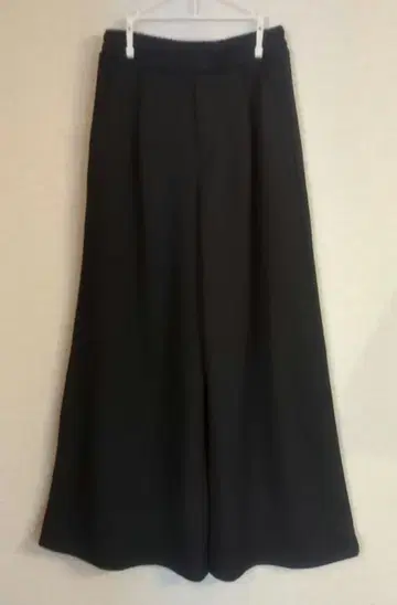 블랙 가우초 팬츠 허리 턱 와이드 팬츠 빅 사이즈 루즈한 사이즈