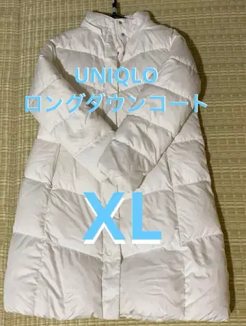 UNIQLO 화이트 다운 롱 코트 XL