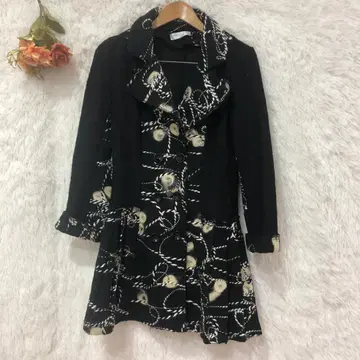 댄싱 하트 자켓 패턴 원피스 [F] 화려한 미세스 파티 블랙