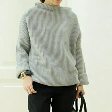 두지엠 클라세 아제 풀오버 보틀넥 니트 그레이