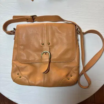 천연 가죽 숄더백 미사용