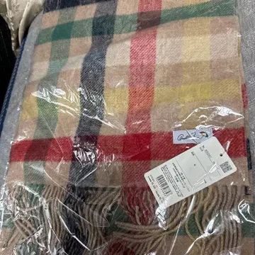 아놀드 파머 호시노 겐 체크 무늬 머플러