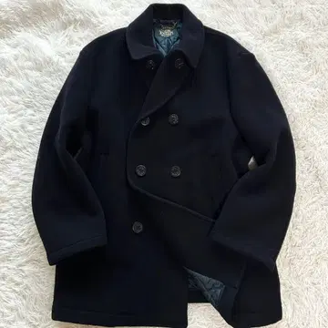 레어 XL 뉴요커 피 코트 울 코트 네이비 빅 사이즈