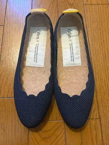 Offen 오펜 네이비 플랫슈즈 35