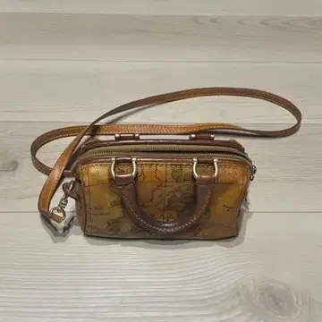 새상품급 플리마켓 클라세 미니 보스턴 핸드백 가죽 브라운