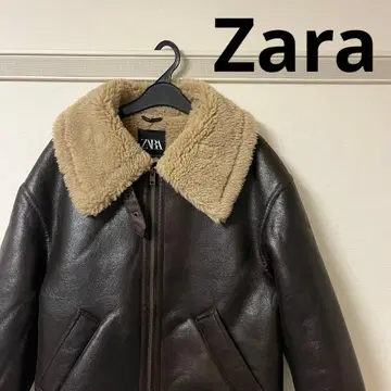 [빅 사이즈] ZARA 페이크 무스탕 자켓 레더 퍼 옷깃 자켓