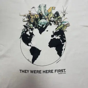 90s USA제 Human-i-tees 애니멀 메시지 티셔츠
