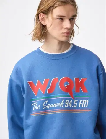 GU 기묘한 이야기 WSQK 헤비 웨이트 맨투맨 풀오버 L