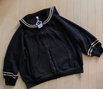 IMAKOKONI 세일러 카라 블랙 플리스 자켓 XL