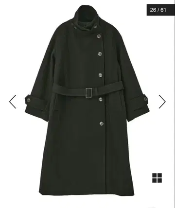 [미사용 새상품 배송비 포함] 3WAY 롱 코트 블랙