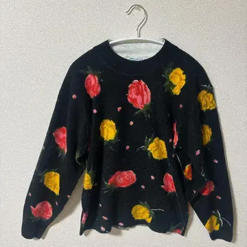 가격 인하 환영 CHENGJIU [ M ] 꽃무늬 긴팔 니트