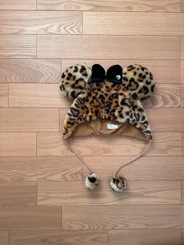 새상품급 디즈니 레오파드 무늬 팬캡