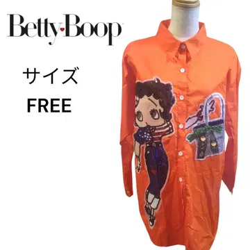 베티 붑 스팽글 긴팔 롱 셔츠 블라우스 Tanppoppo