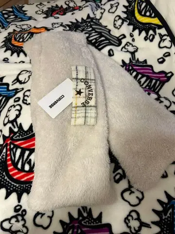 CONVERSE 플리스 넥워머 베이지