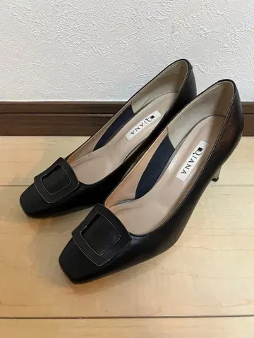 DIANA 다이애나 펌프스 23.5cm 스퀘어토 버클 블랙