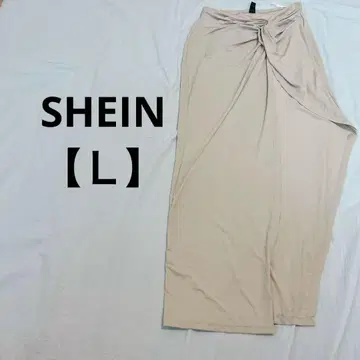 약간 하자품 SHEIN [ L ] 베이지 랩스커트