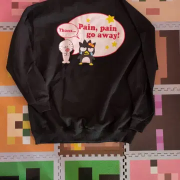 산리오 x 아베일 배드마츠마루 프린트 트레이닝복 블랙 M~L