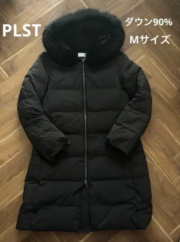 새상품급 PLST 플라스테 롱 다운 코트 퍼 블랙 M 사이즈