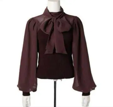 2way 리본 도킹 니트 LIP SERVICE 보르도