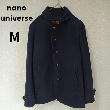 나노 유니버스 네이비 멜톤 숏코트 울 남성용 M