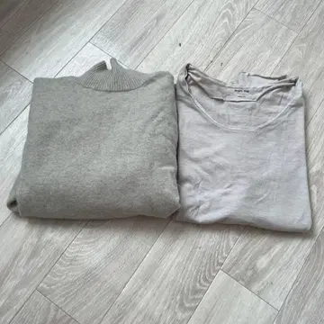 evameva 니트, 오가닉 코튼 롱 T 세트