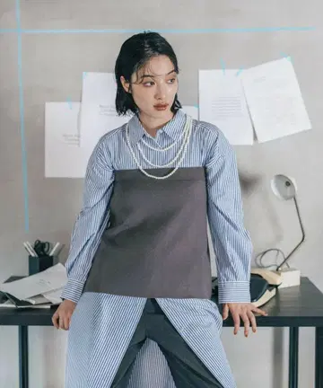 LEPSIM [ 오피스라인 ] 12G2WAY 뷔스티에 [ 그레이 ]