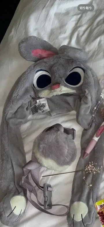 주티 주토피아 상하이 디즈니 팬캡과 꼬리