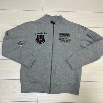 ALPHA INDUSTRIES 그레이 점퍼 M 사이즈